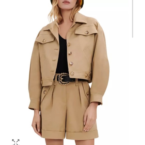 MAJE Bakino Cropped Jacket & Short Set - Picture 1 of 4